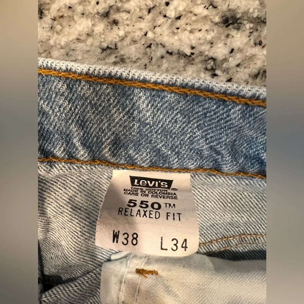 Vintage Orange Tab Levi’s 550 38x34 Medium/Light Wash Jeans - Picture 7 of 7